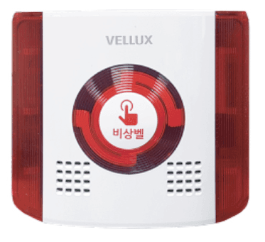 VM10 PLUS — Uređaj za poziv u pomoć sa sirenom i LED svjetlom. Katalog predviđa primjenu u objektima u kojima treba upozoriti odgovorno osoblje.